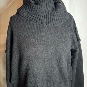 Elegant Black Turtleneck Sweater for Women
